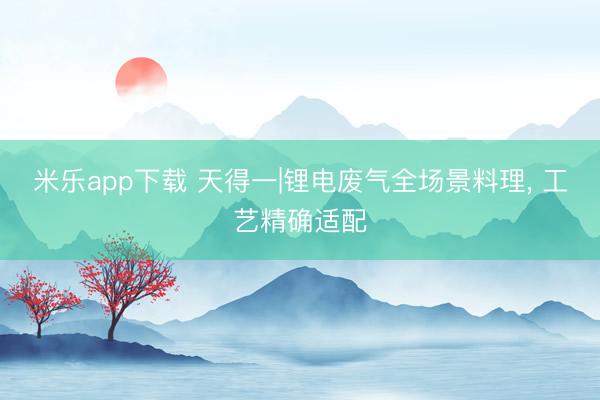 米乐app下载 天得一|锂电废气全场景料理, 工艺精确适配