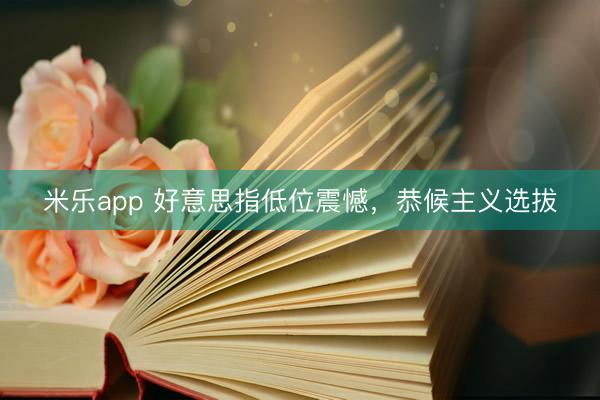 米乐app 好意思指低位震憾，恭候主义选拔