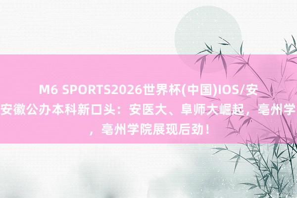 M6 SPORTS2026世界杯(中国)IOS/安卓官方下载 安徽公办本科新口头：安医大、阜师大崛起，亳州学院展现后劲！