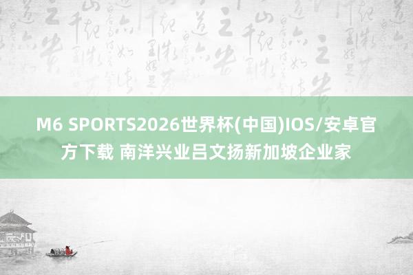M6 SPORTS2026世界杯(中国)IOS/安卓官方下载 南洋兴业吕文扬新加坡企业家