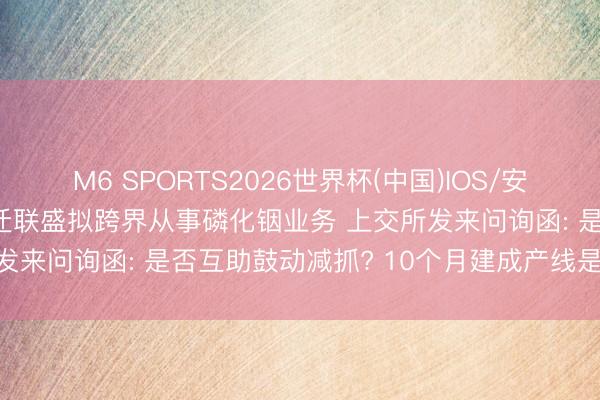 M6 SPORTS2026世界杯(中国)IOS/安卓官方下载 5天3板的宿迁联盛拟跨界从事磷化铟业务 上交所发来问询函: 是否互助鼓动减抓? 10个月建成产线是否可行?