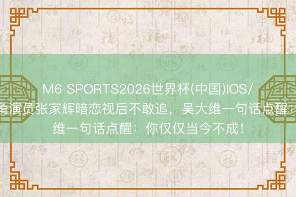 M6 SPORTS2026世界杯(中国)IOS/安卓官方下载 配角演员张家辉暗恋视后不敢追，吴大维一句话点醒：你仅仅当今不成！