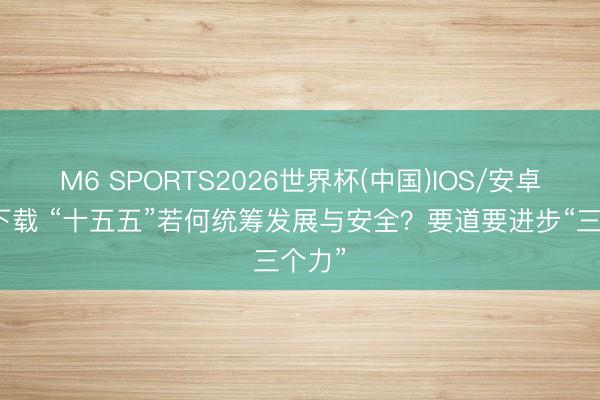 M6 SPORTS2026世界杯(中国)IOS/安卓官方下载 “十五五”若何统筹发展与安全?要道要进步“三个力”