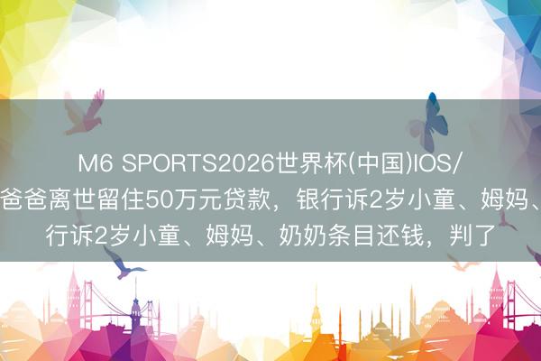M6 SPORTS2026世界杯(中国)IOS/安卓官方下载 爷爷和爸爸离世留住50万元贷款,银行诉2岁小童、姆妈、奶奶条目还钱,判了